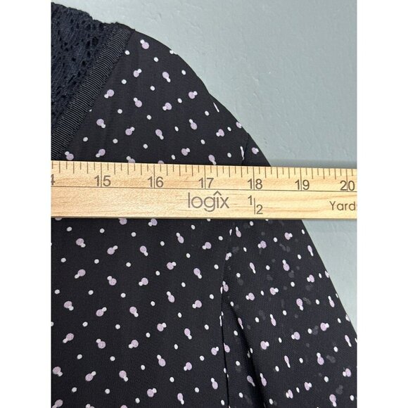 Lane Bryan Women's Plus 26 / 28 Black Polka Dot Maxi Dress Witchy Goth - Picture 7 of 10